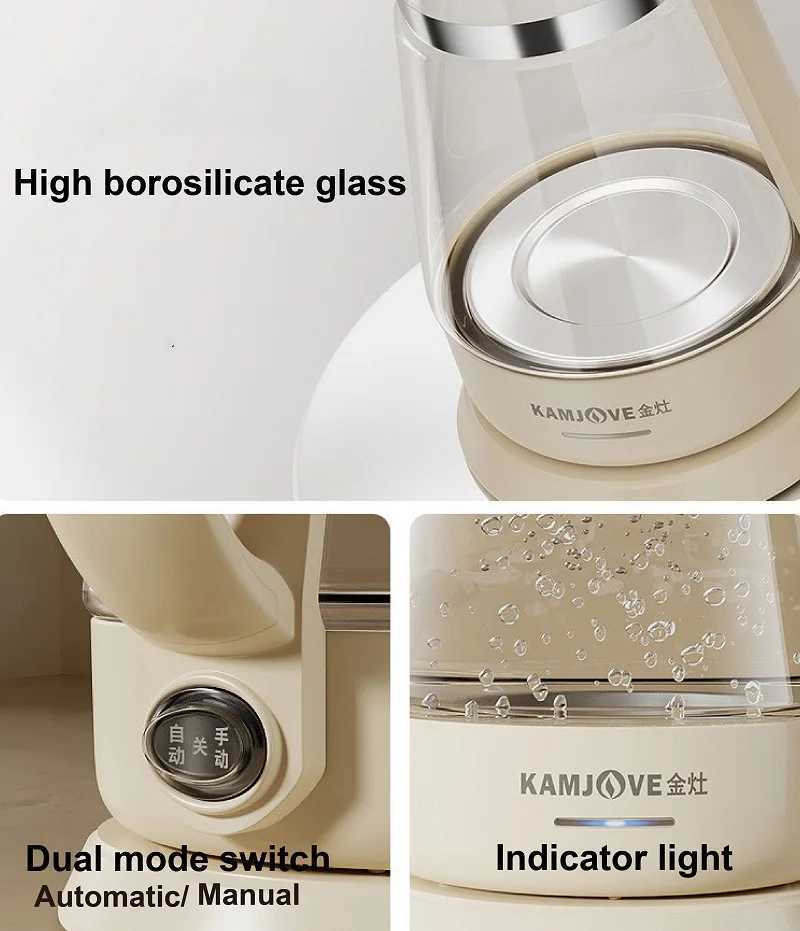 1000ml electric kettle high borosilicate boiling teapot Autatic keeps warm coffee pot Autatic power off 600W Y241102