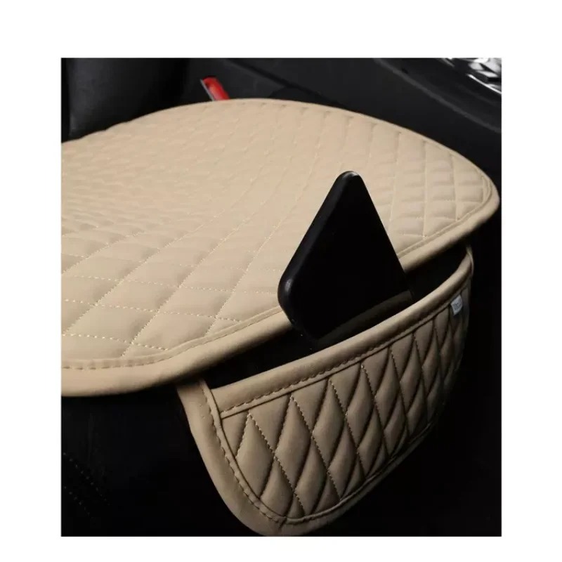 Flax Car Seat Cover Four Seasons Front Rear Linen Fabric Cushion Breathable Protector Mat Pad Auto Accessories Universal Size