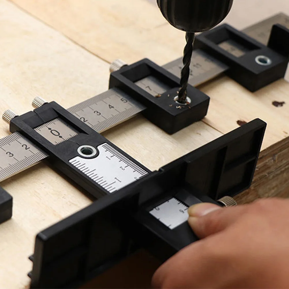 Woodworking Drill Punch Locator new Jig Drill Guide Cabinet Handle Knob Template 2025 Locator Hole Punch Tool for Woodworking