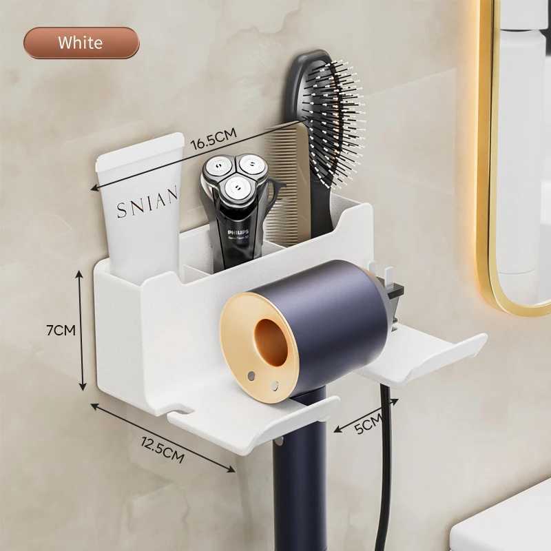 Hair Dryers Bathroom Shelf Dryer Cradle Wall Shelves Hair Dryer Holder Shower Hairdryer Organizer Box Toilet Blower Holder Shelf Bathroom 240401