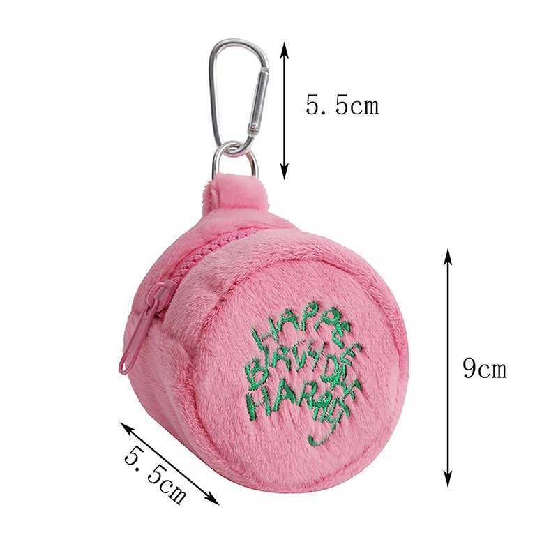 Pink Mini Coin Potters Purse Earphe Cord Storage Bag Kaii Spot Cute Plush Harries Portable Purse Coin Pouch Cake BagXJ241111