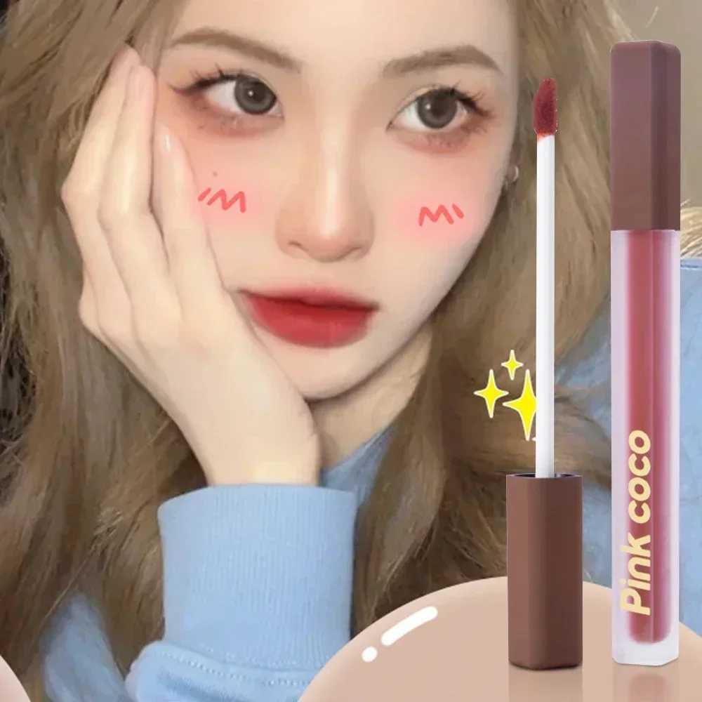 6-color velvet matte lip color waterproof sexy stick free lip color beauty lipstick cheek red tone cosmetics W241101