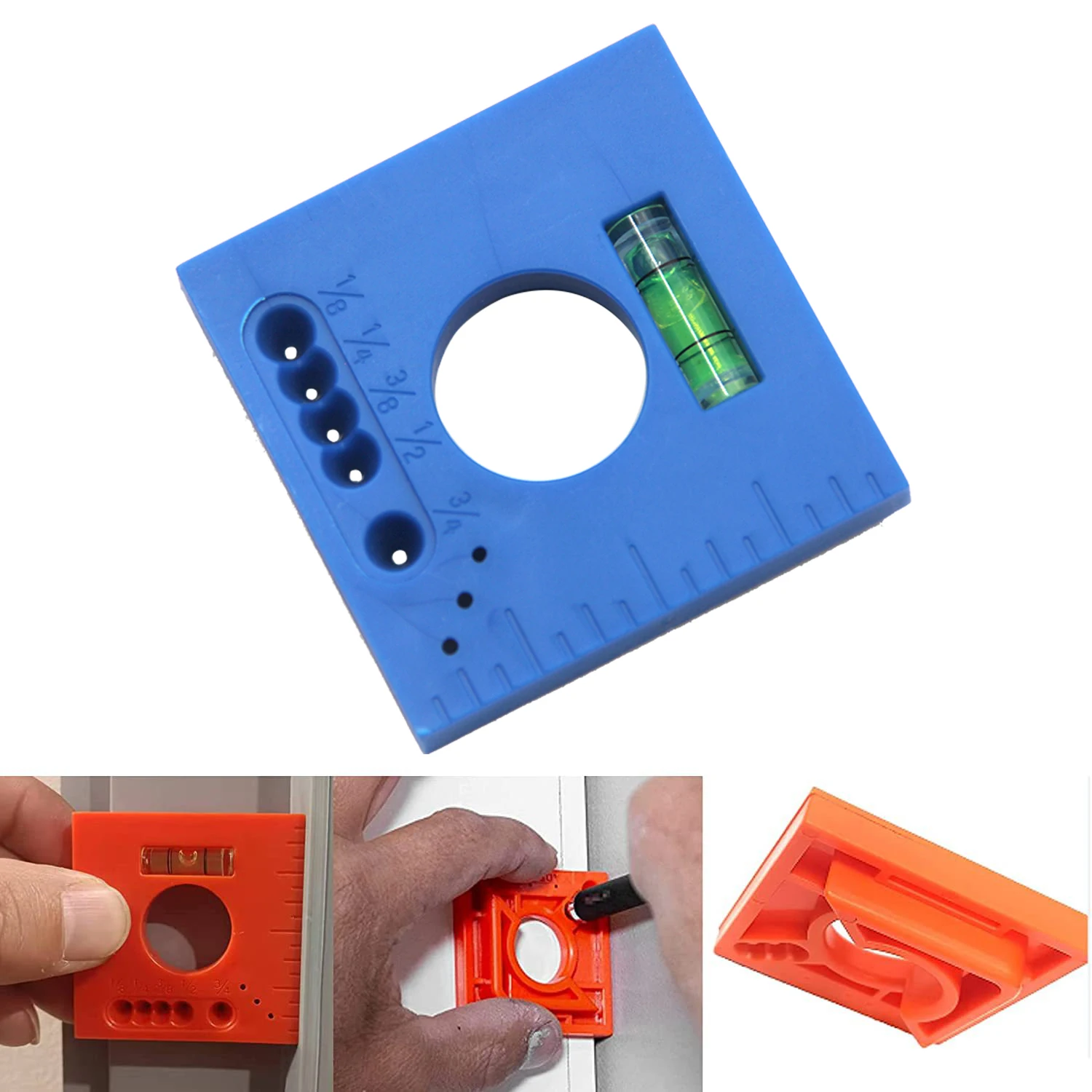 Hinge tapper locator furniture door cabinet 2025 punching portable measuring ruler door and new window horizontal auxiliary tool set