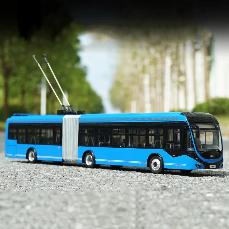 1:42 Scale Yutong Dual Source Trolley Bus ZK5180C BRT Bus Model Diecast Toy Gift Souvenir Ornament Collectible