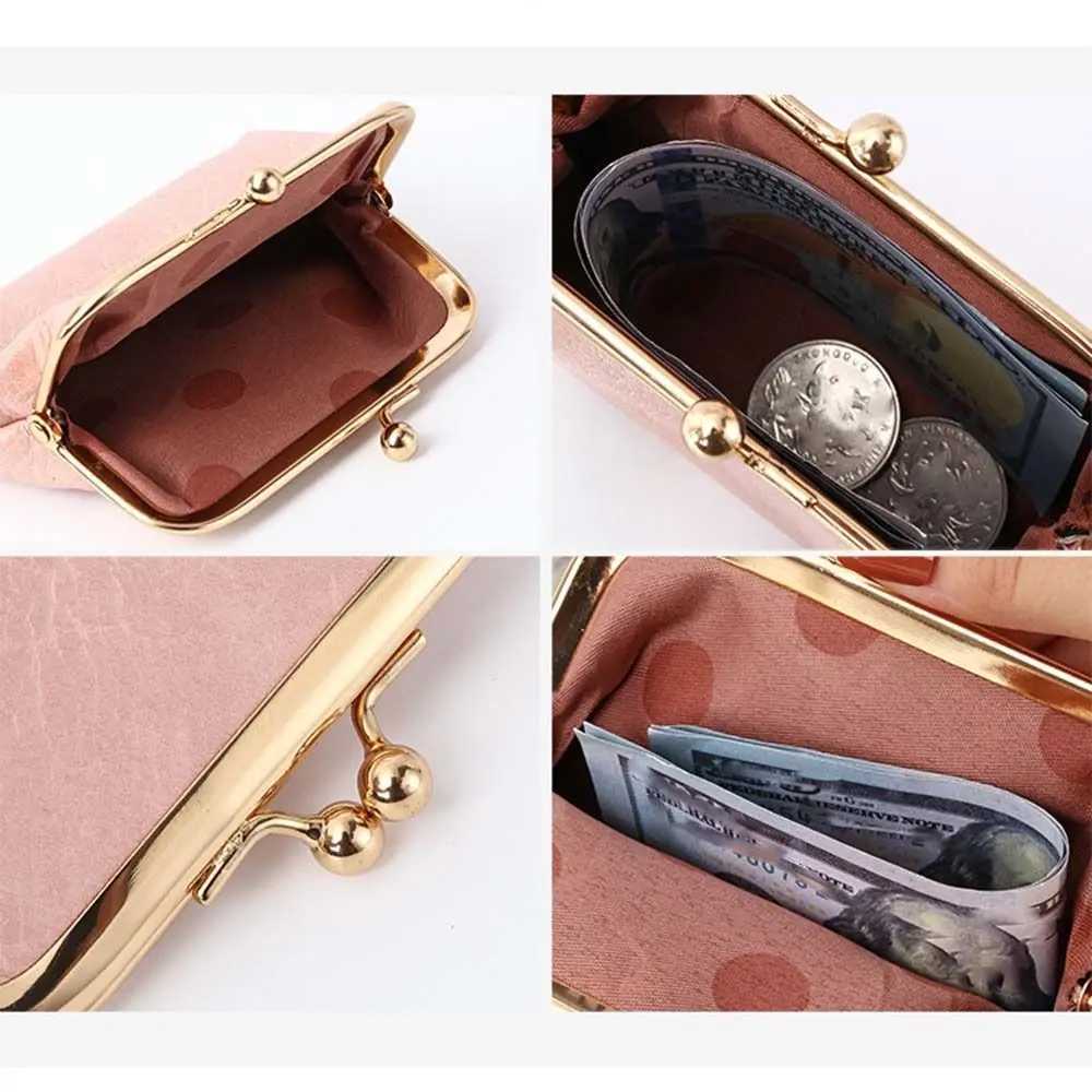 New PU Leather Coin Purse Small Coin Card Pouch Mini Wallet Purse Handbag Bag Women Girls Coin PursesXJ241111