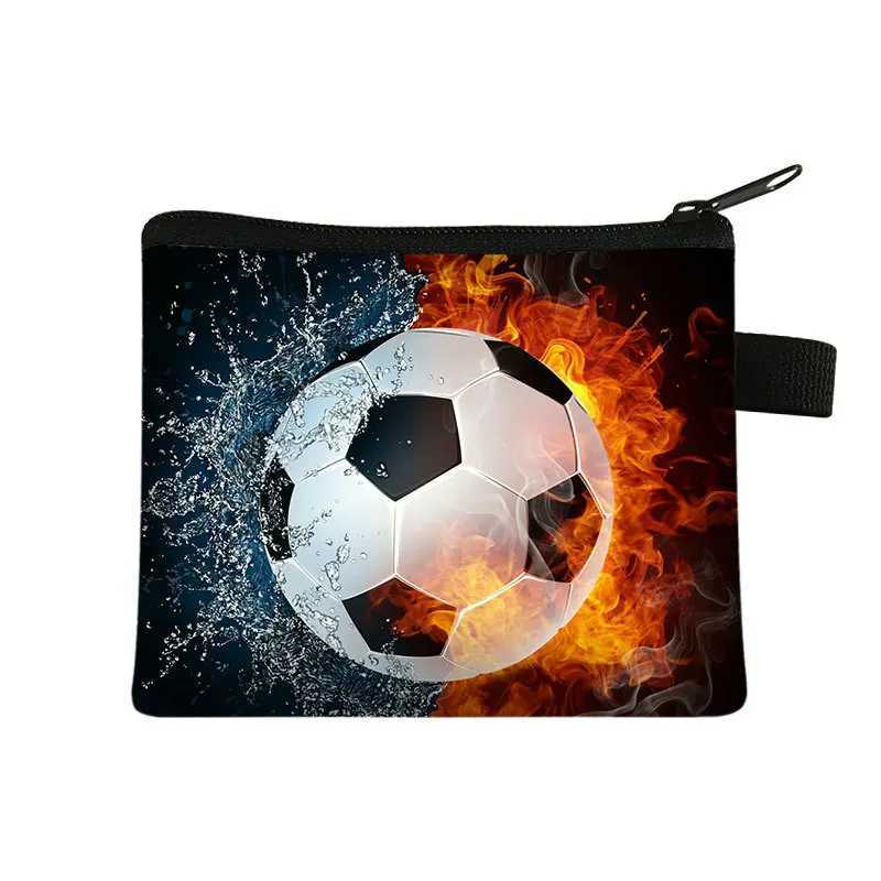 9 Colors 3D Print Football Basketball Children Plush Coin Purse Polyer Zip Change Purse Mini Wallet Kids Girl Women For GiftXJ241111