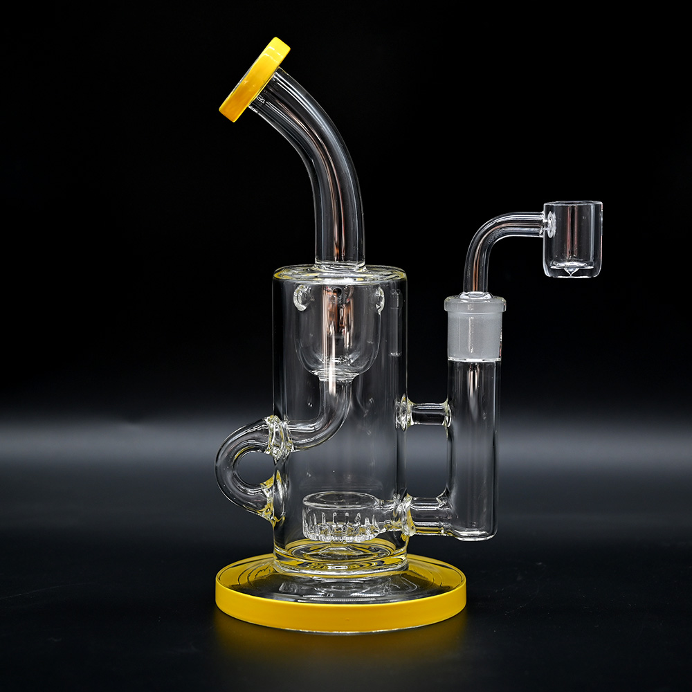 Glass Percolator Bong,Recycler glass Dab Rigs With Quartz banger,Color Percolator Glass pipes,Borosilicate Glass Water Pipes,Smoking Accessaries,Hippi