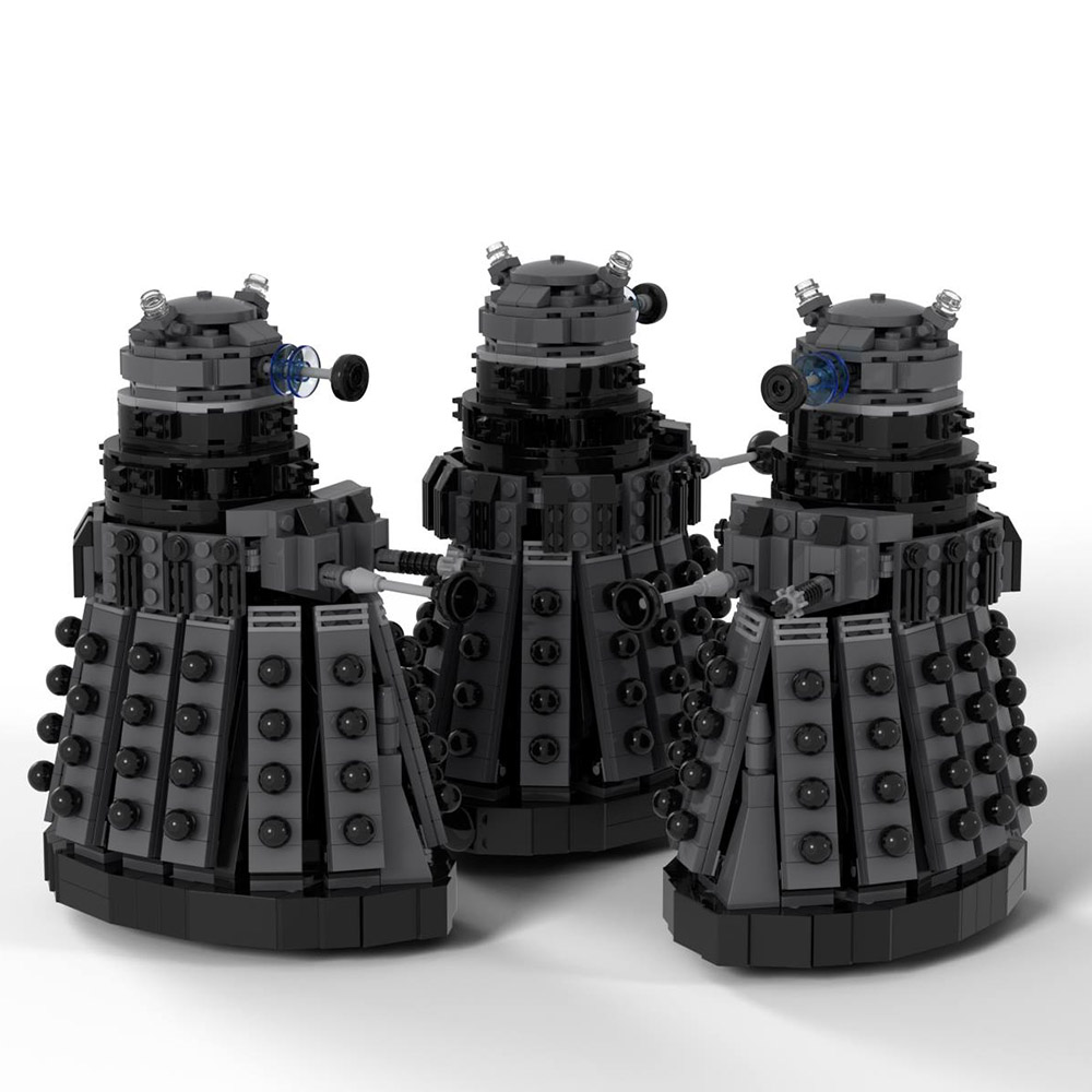 BuildMOC Doctor Whoed Robot Daleked Building Block Set Movie Character Doctor Telephone Booth Time Machine Model Bricks Toy