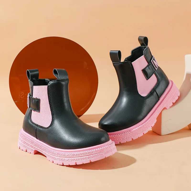 New Childrens Military Boots for Autumn Childrens Korean Short Boots British Childrens Snowshoes M241102