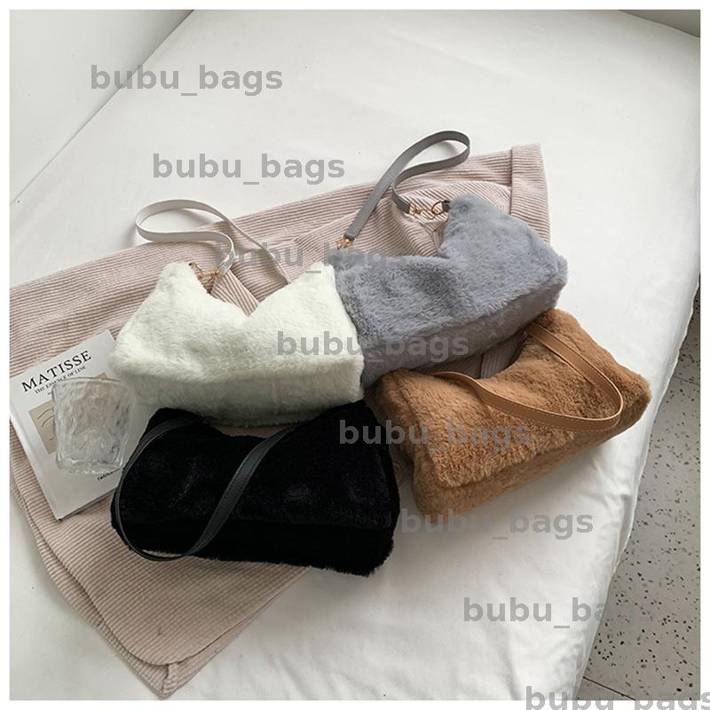 Soft Plush Shoulder Bag Ladies Crossbody Bag Designers Winter Warm Phone Bag Furry Totes Casual Womens Hobos Fur Handbags PTP