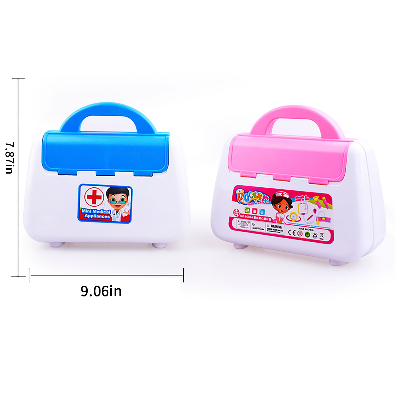 Children's 16 piece new set with sound and light medicine 2025 box, doctor and nurse's simulated medical tools, family toy