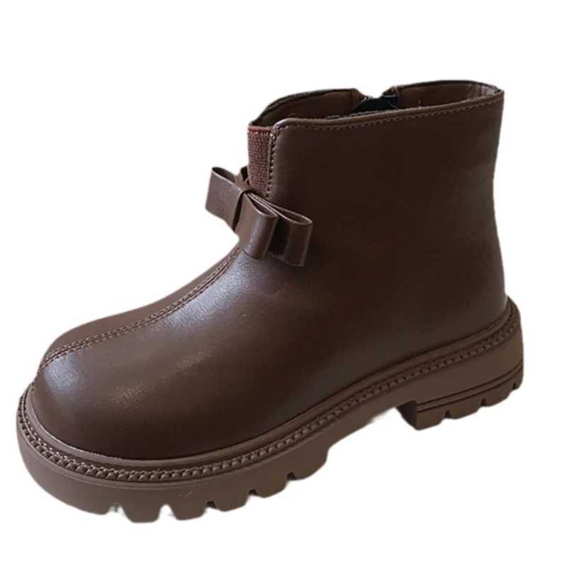 Zapatos Ni a platform childrens boots autumn and winter two cotton girls princess boots boys leather boots fashion ankle boots British short boots M24