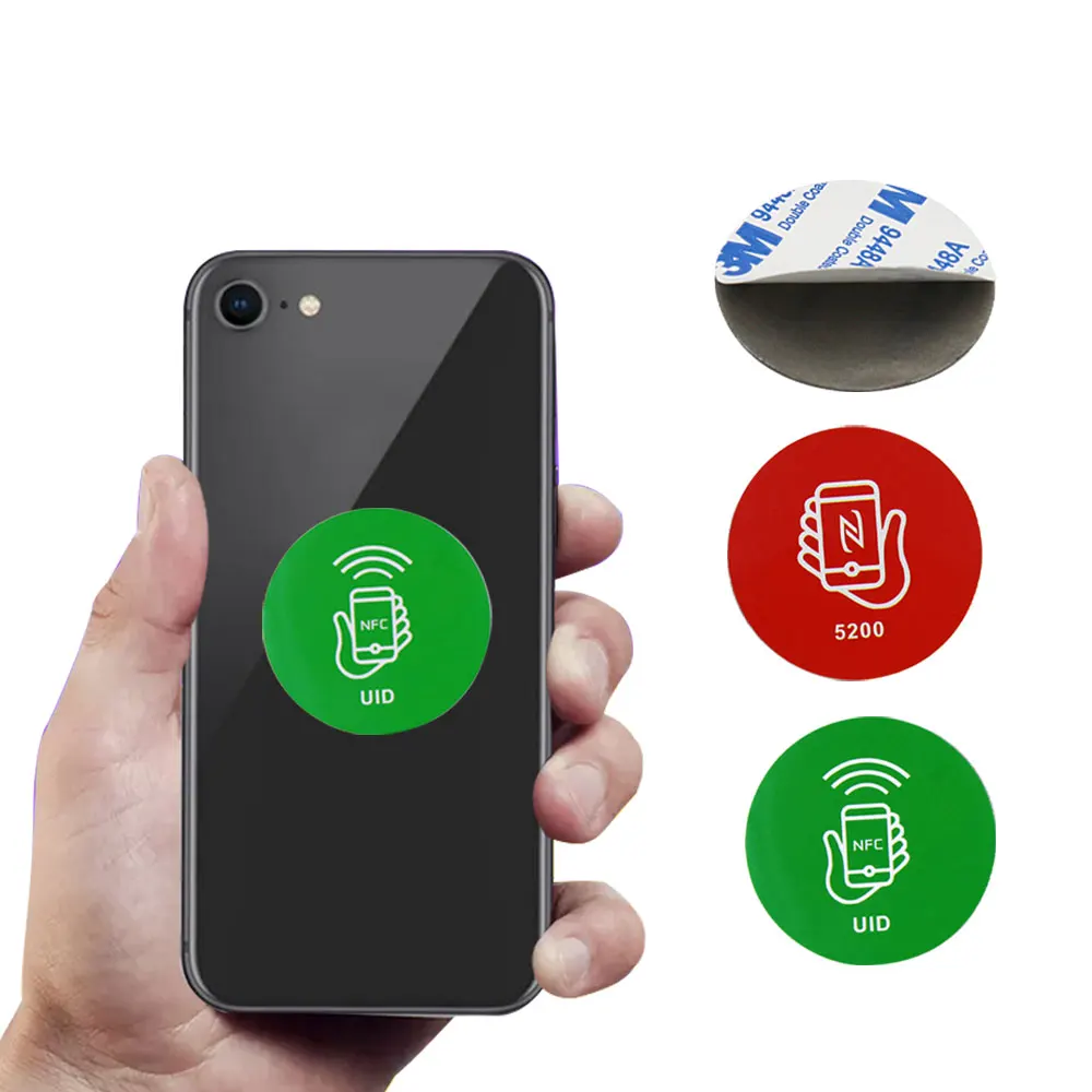 10pcs/50pcs RFID 125KHz EM5200 T5577/13.56MHz UID NFC Rewritable Sticker Anti Metal Interference Label Writable Key Token Tags