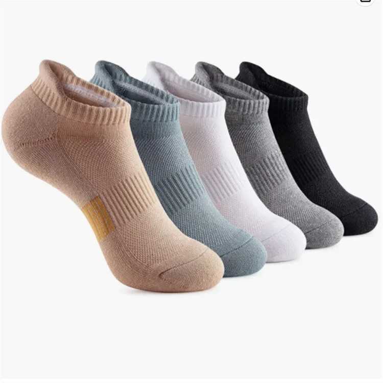 5 Pairs Ankle Women Athletic No Show Running Comfort Cushioned Men Sport Sweat-absorbing and Breathable LX241102