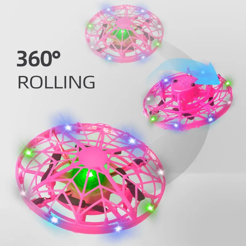 Magic Flying Ball Pro LED UFO Spinner Toy Hand Controlled 2025 new Boomerang Mini Drone Upgrade Flight Gyro Aircraft for Adults Kids Gift