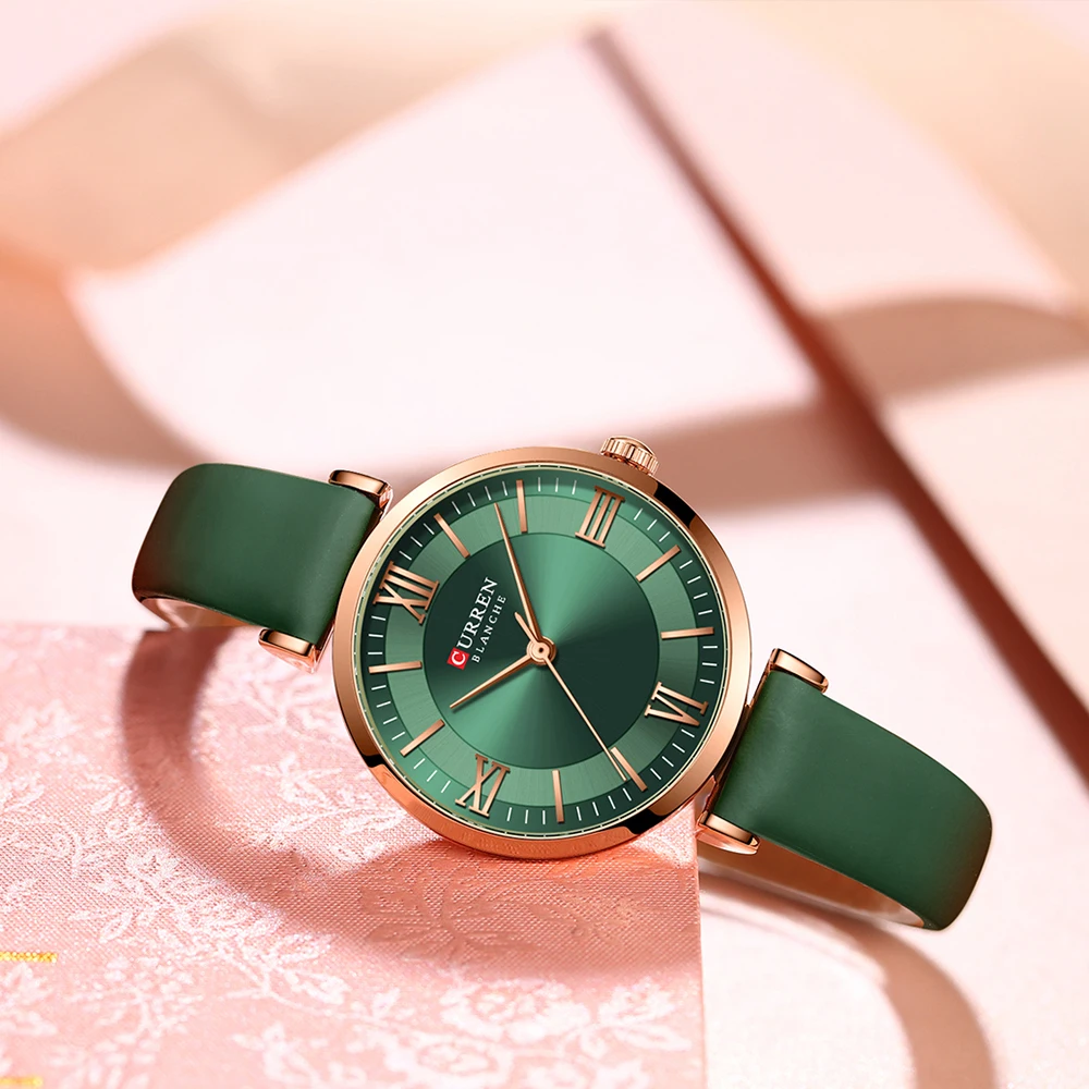 NEW CURREN Watches Women's Quartz new Leather Wrsitwatches Fashionable 2025 Classic Clock Montre femme