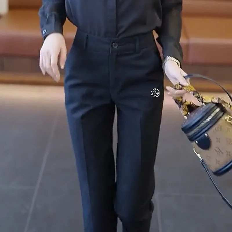 Women Golf Pants Spring Highwaisted Casual Suit Pant style Slim Elastic Straight golf Trousers Korean Ladies Golf Wear y240322