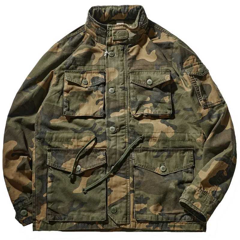 Mens Military Tactical Jacket Co. Ltd. Pocket Cargo Jacket Thick Lining Padded Clothing M-65 Mens Military Jacket W241102