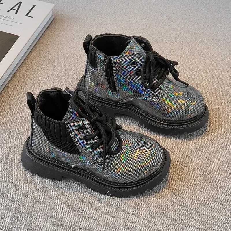 Childrens leather ankle boots girls fashionable autumn new style casual and comfortable childrens boots childrens soft sole non slip leather Botas M24