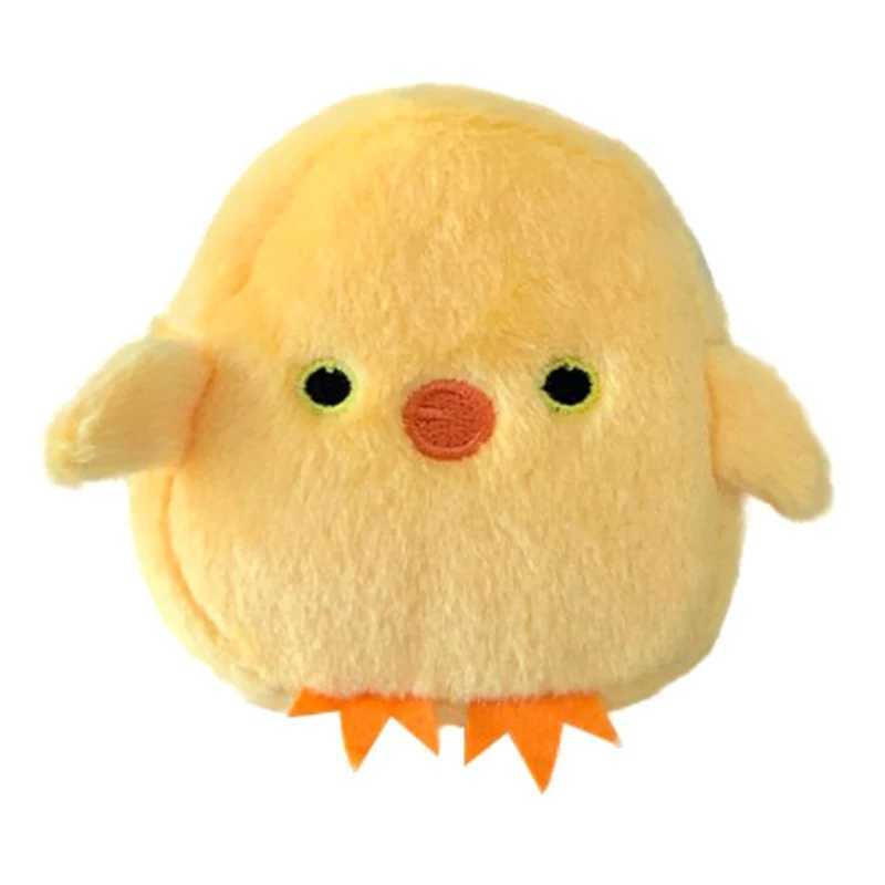 1Pc 12cm Kaii Carto Yellow Chick Children Animal Plush Coin Purse Cute Keychain Headphe Wallet Card Key Bag Pocket PendantXJ241111