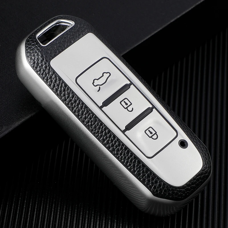 Car Key TPU Leather Case Cover For Baojun 510 730 360 560 Rs-5 530 630 For Wuling Hongguang S ddmysmile Auto Holder Shell Accessories Smile