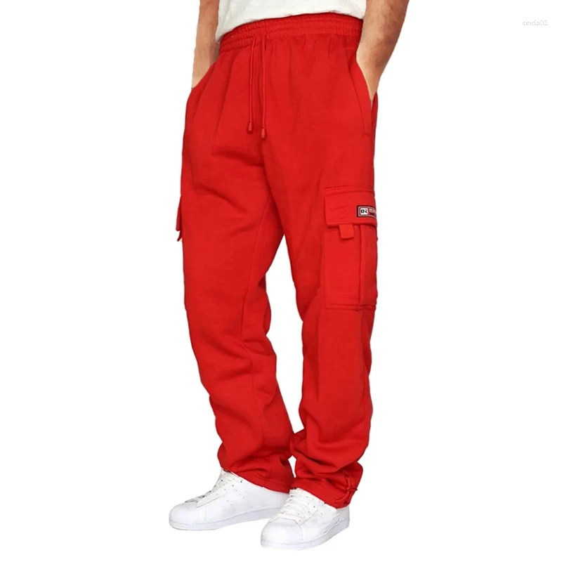 Mens Pants Mens Sweatpants Straight Fit Joggers For Sports And Streetwear Loose Oversized Drawstring Long Men Multi-pocket AAA Discount for in-store p