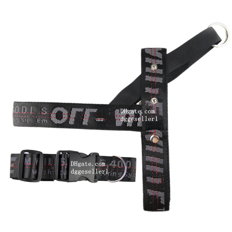 Designer Collar Leash set No Pull for Small Medium Dogs, Soft Nylon & Easy Walk Dog Harnesses, Chest Adjustable, Escape Proof Pet Harness Black S B127