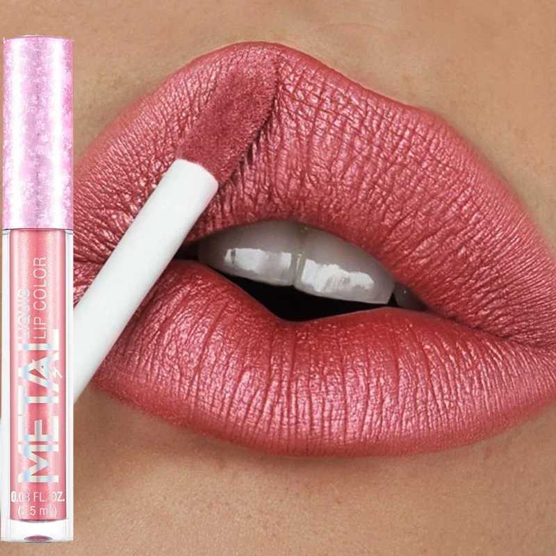 12 color waterproof metallic gloss lip gloss matte liquid lipstick shimmer lip gloss lasting lip gloss cosmetics W241101
