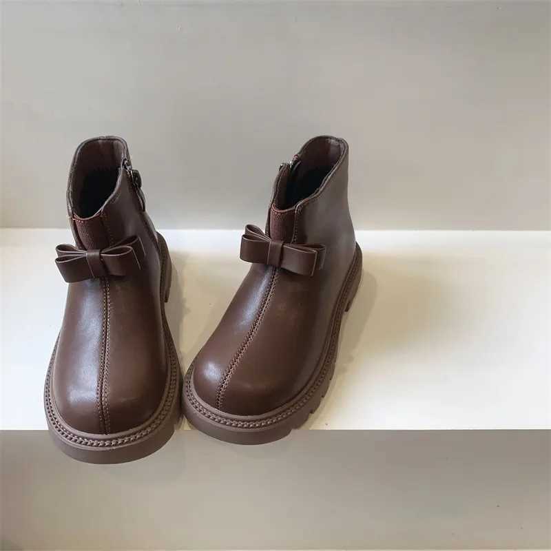 Zapatos Ni a platform childrens boots autumn and winter two cotton girls princess boots boys leather boots fashion ankle boots British short boots M24