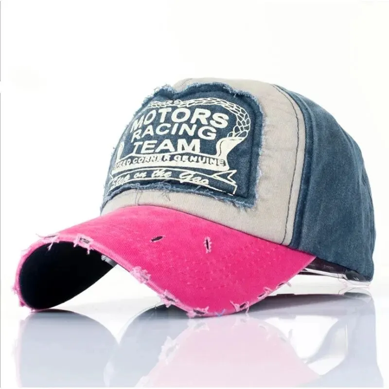 Fashionable Outdoor Sun Cap Visor Patch Color Matching Letter new 2025 Wash Cloth Coated Baseball Cap