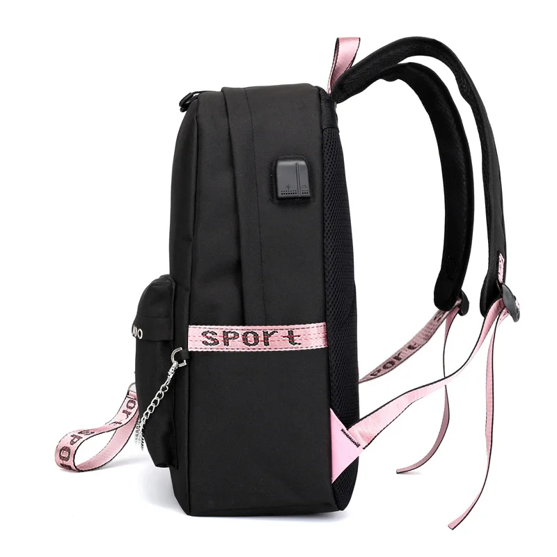 2025 new Girls USB Leisure Oxford Backpack Student School Bag