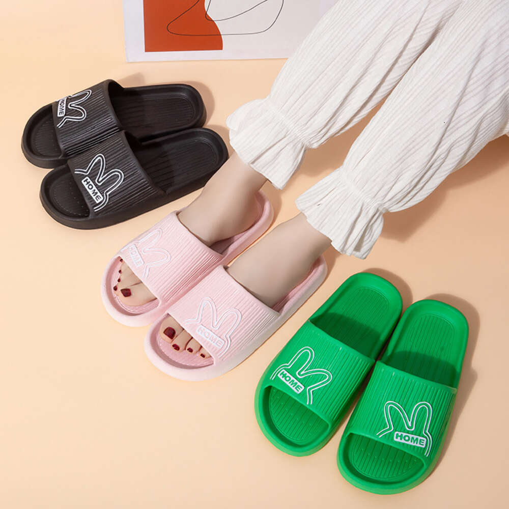Cool slippers, summer new home cartoon rabbit sole, comfortable and lightweight couple men's anti slip slippers ddmythur