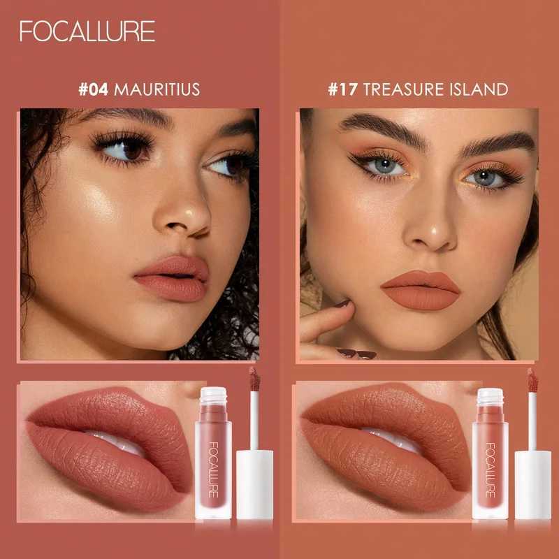 FOCALLURE Matte Velvet Liquid lipstick Waterproof Stick Free Lip Color Moisturizing Light lipstick Cosmetics W241101