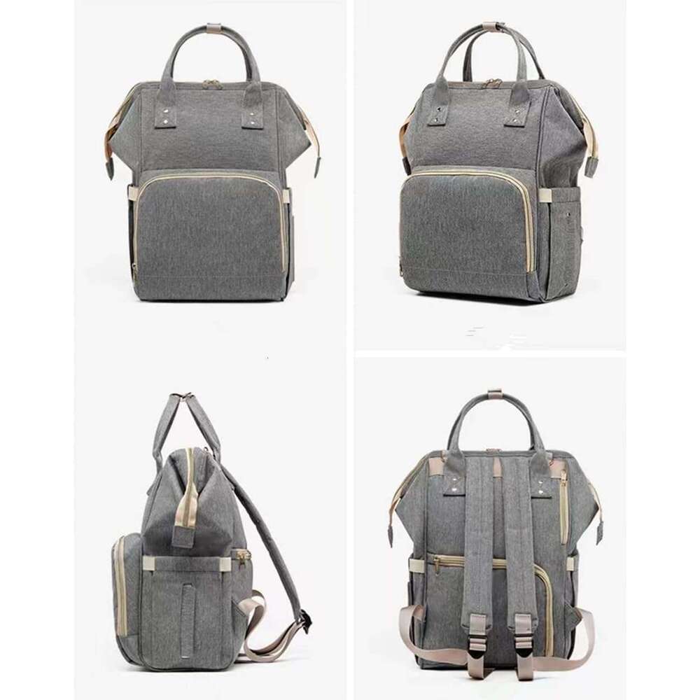 meinkora backpack baby mom and dad travel bag suitable for boys girls grey multi functional diaper bag backpack