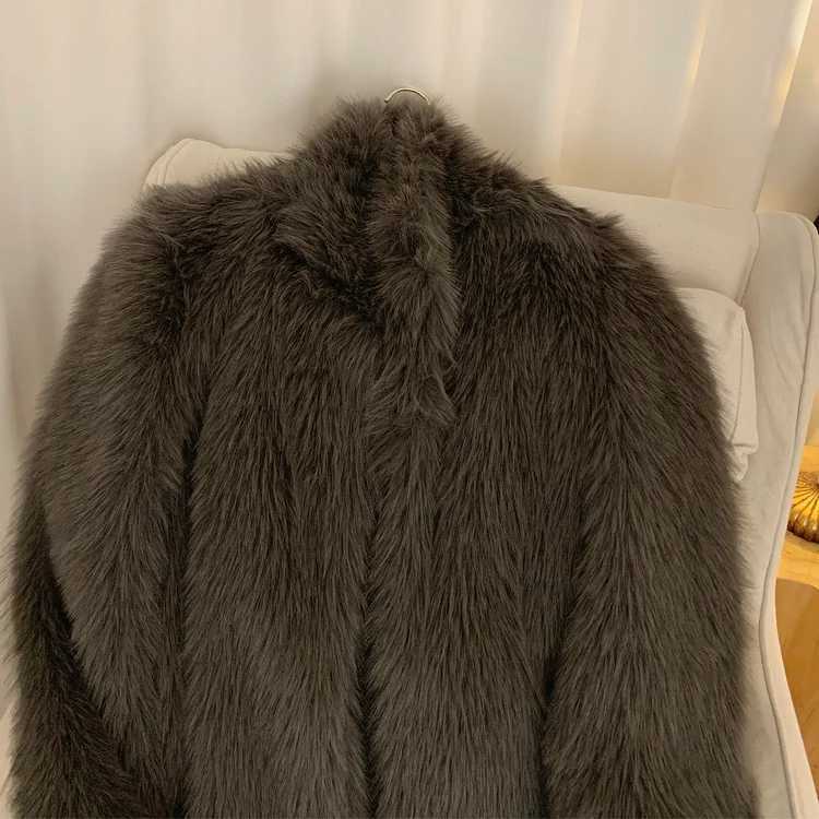 2023 Autumn and Winter New Style Mens Faux Mink Fur Coat Lapel Thick Warm Jackets Fashion Mens Faux Fur Coats Jackets V102XJ241102