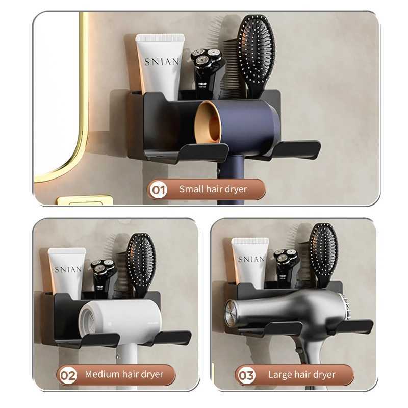 Hair Dryers Bathroom Shelf Dryer Cradle Wall Shelves Hair Dryer Holder Shower Hairdryer Organizer Box Toilet Blower Holder Shelf Bathroom 240401