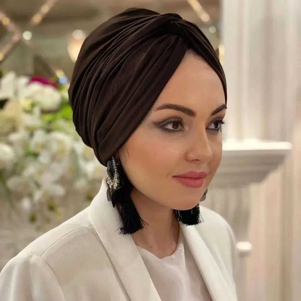 Muslim White Hijab Cap Undercap Abaya Hijabs For Woman Islamic Abayas 2025 Jersey Instant Wrap Women Crinkle Arabic Modal new Silk Caps