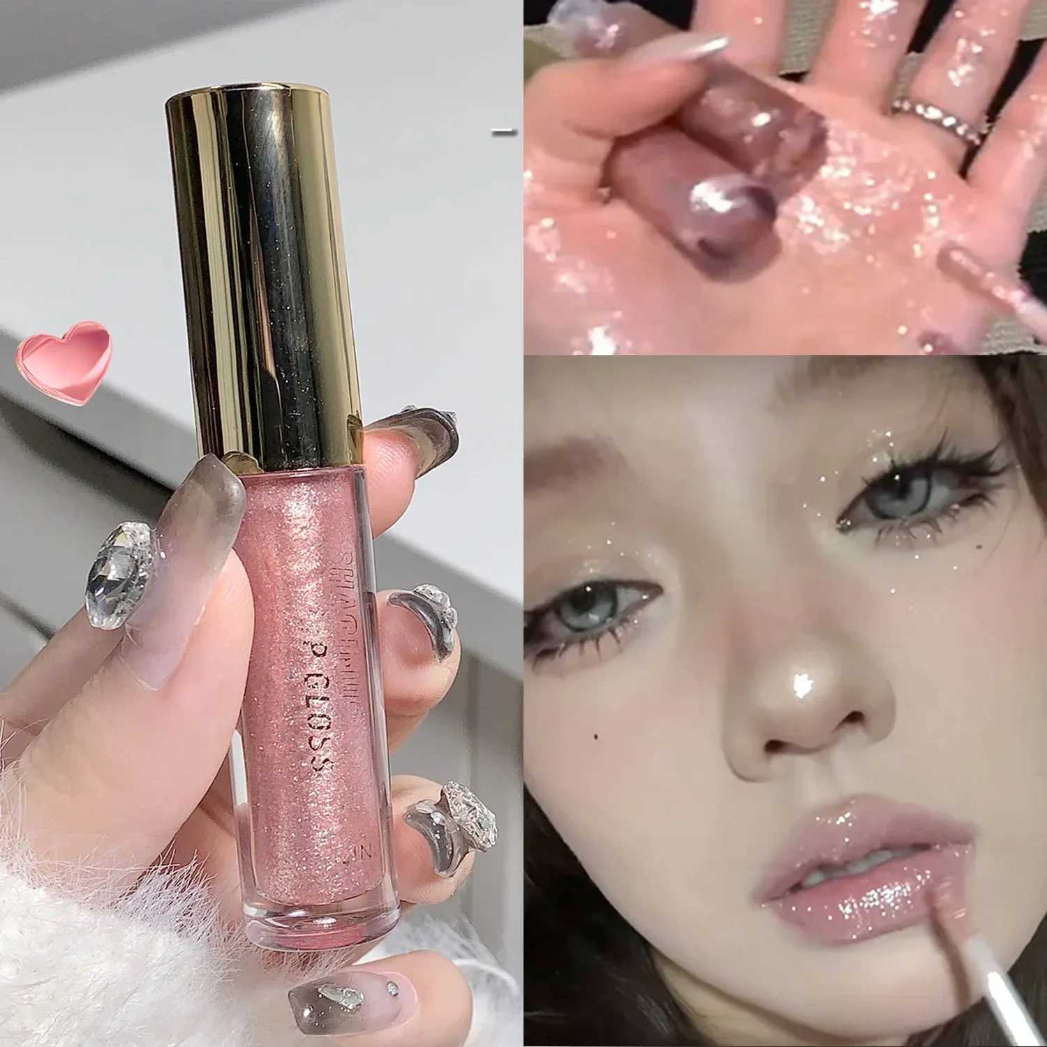 Dream Shiny Lip Color Shiny Diamond Glitter Lip Color Waterproof Long lasting Moisturizing Crystal Jelly Shiny lipstick W241101