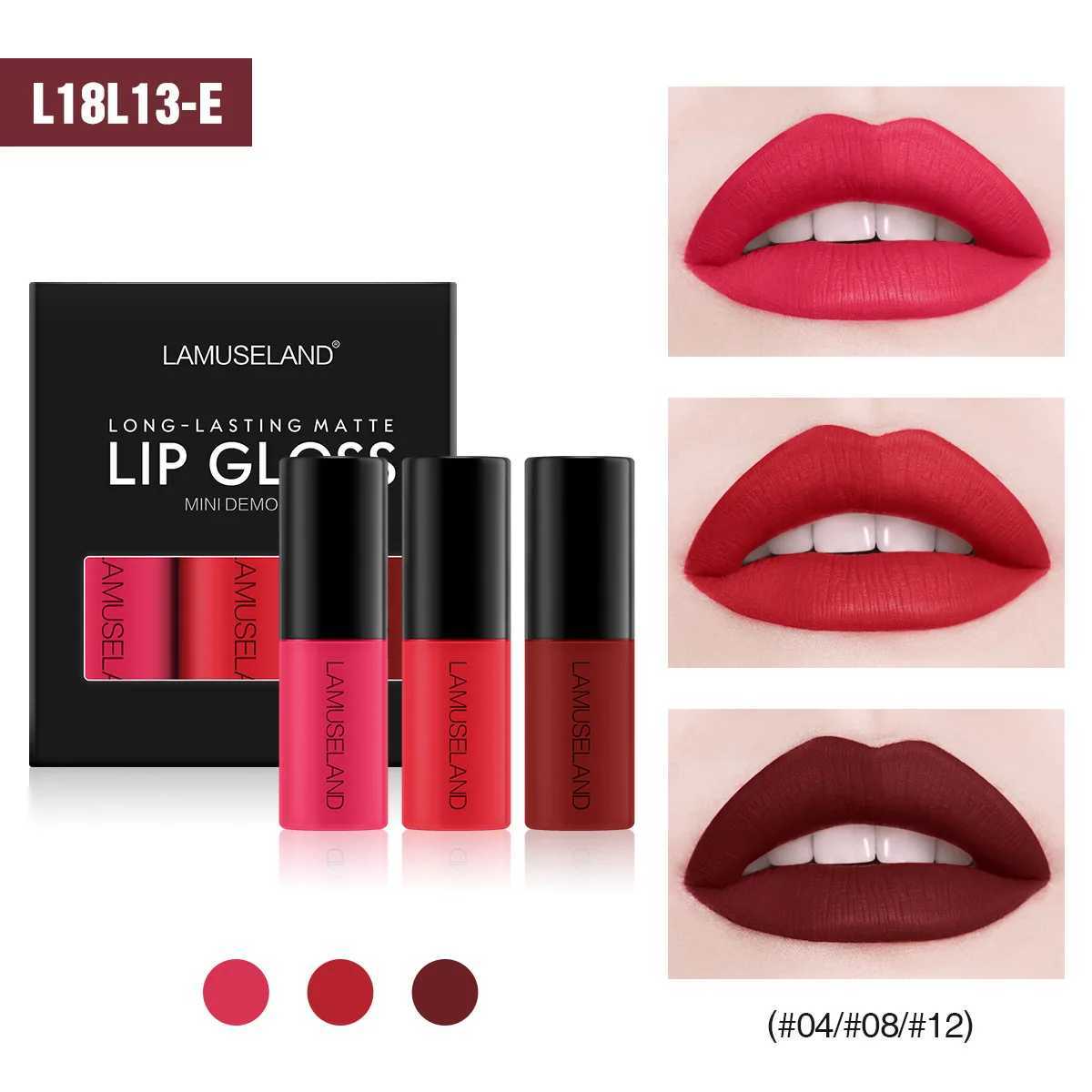 Mini 12 color liquid lip gloss waterproof glue free 24 hour long lasting velvet matte lipstick lip gloss cosmetics care W241101
