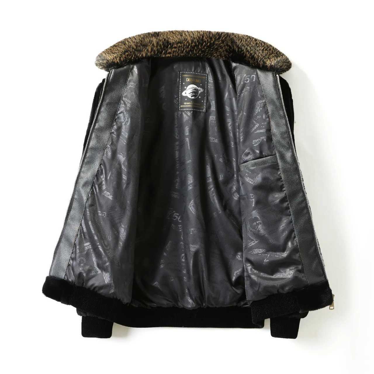 2024 New Fur Jacket Imitation Coat Whole Mink Imitation Mens Winter Gold VelvetXJ241102