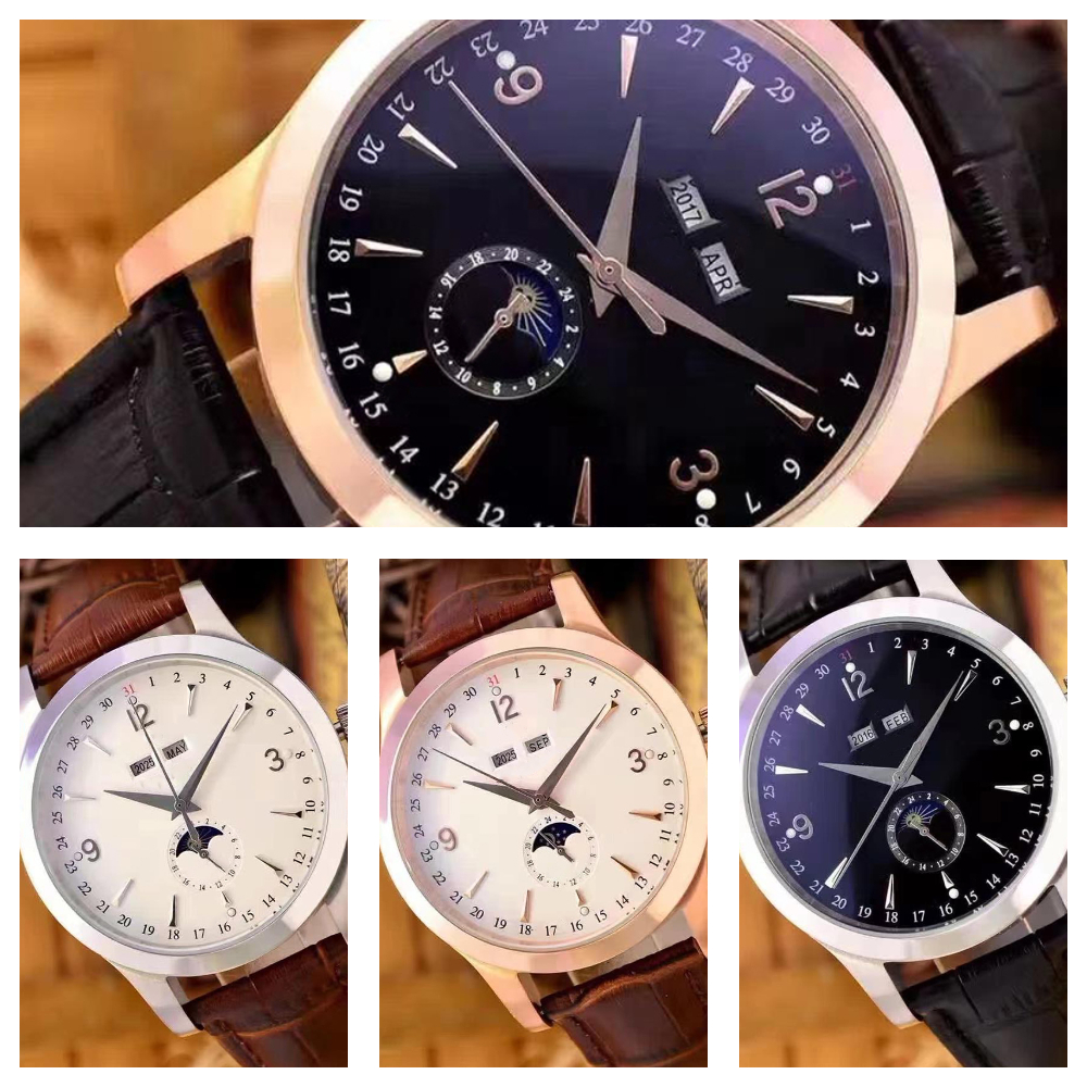 Montres pour hommes Classic hollowed out business senior designer watch Jaegerrs watchrrs LeCoultrers luxury 42mm stainless steel men s leather watch chain watch