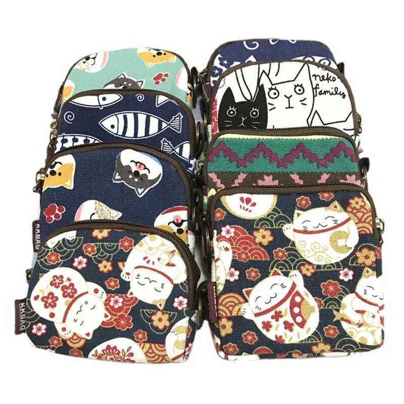 2024 Mini Bag Short Wallet Women Coin Purses Student Fi Zipper Canvas Small Purse Girls Carto Key Wallets Cute BagsXJ241111