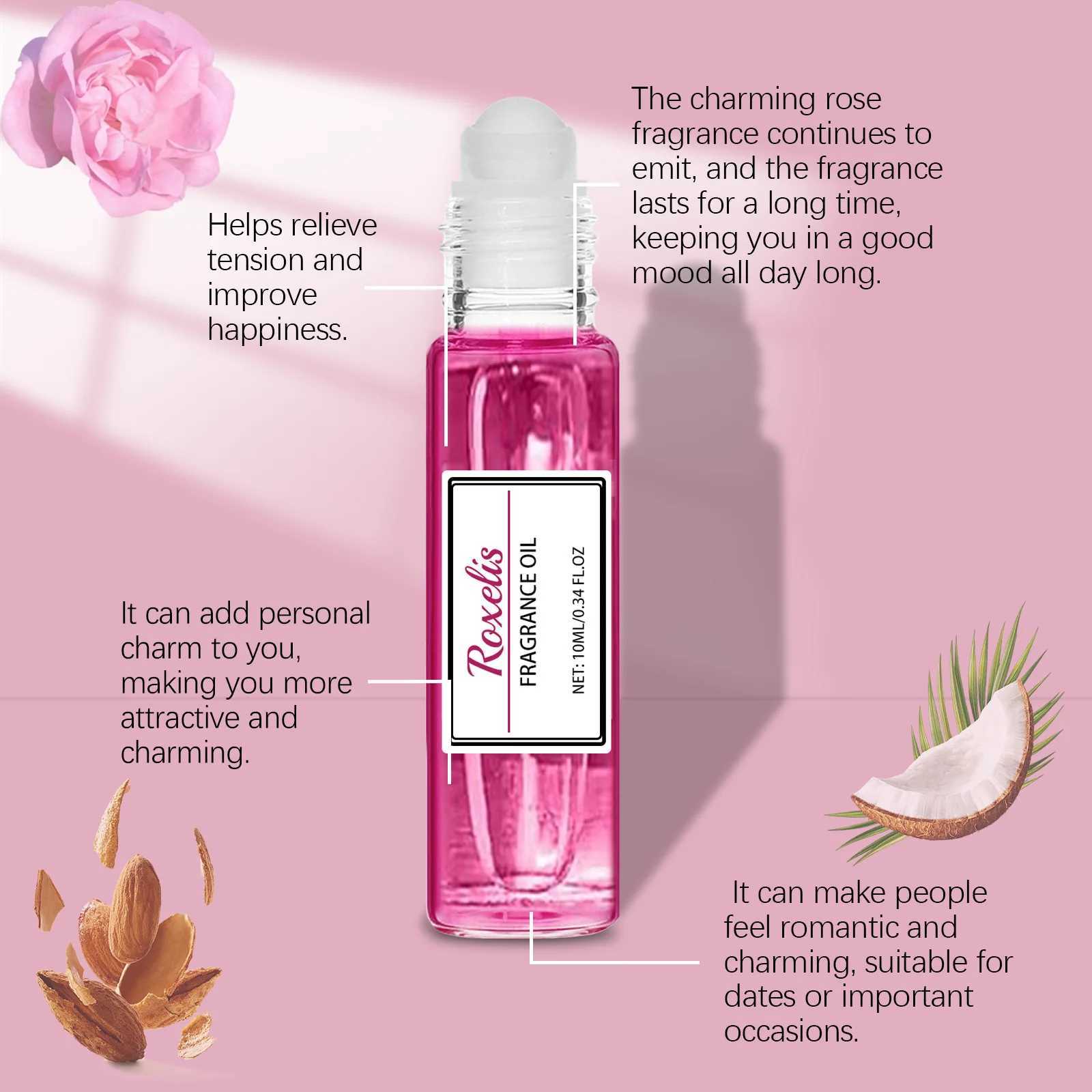 Rose Roll perfume Mini Bottle Lasting perfume Plant Floral Fragrance High Quality Date Flirting Female Pheromone perfumeW241102