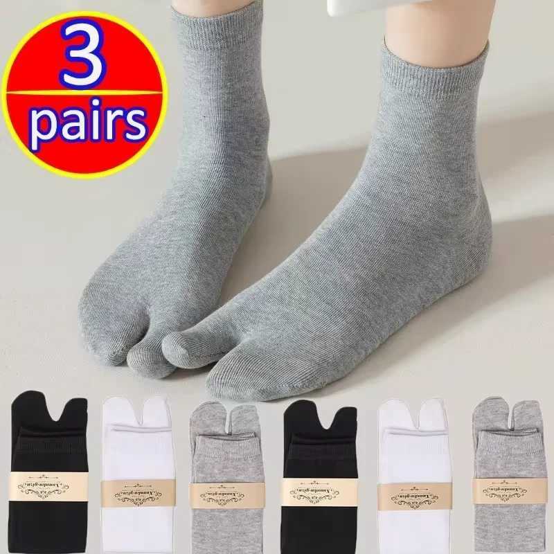 1-5PCS Women/Men Unisex Sandal Flip Flop Split Two Toes Sock Japanese Kimono Two Finger Deodorant Breathable Cotton LX241102