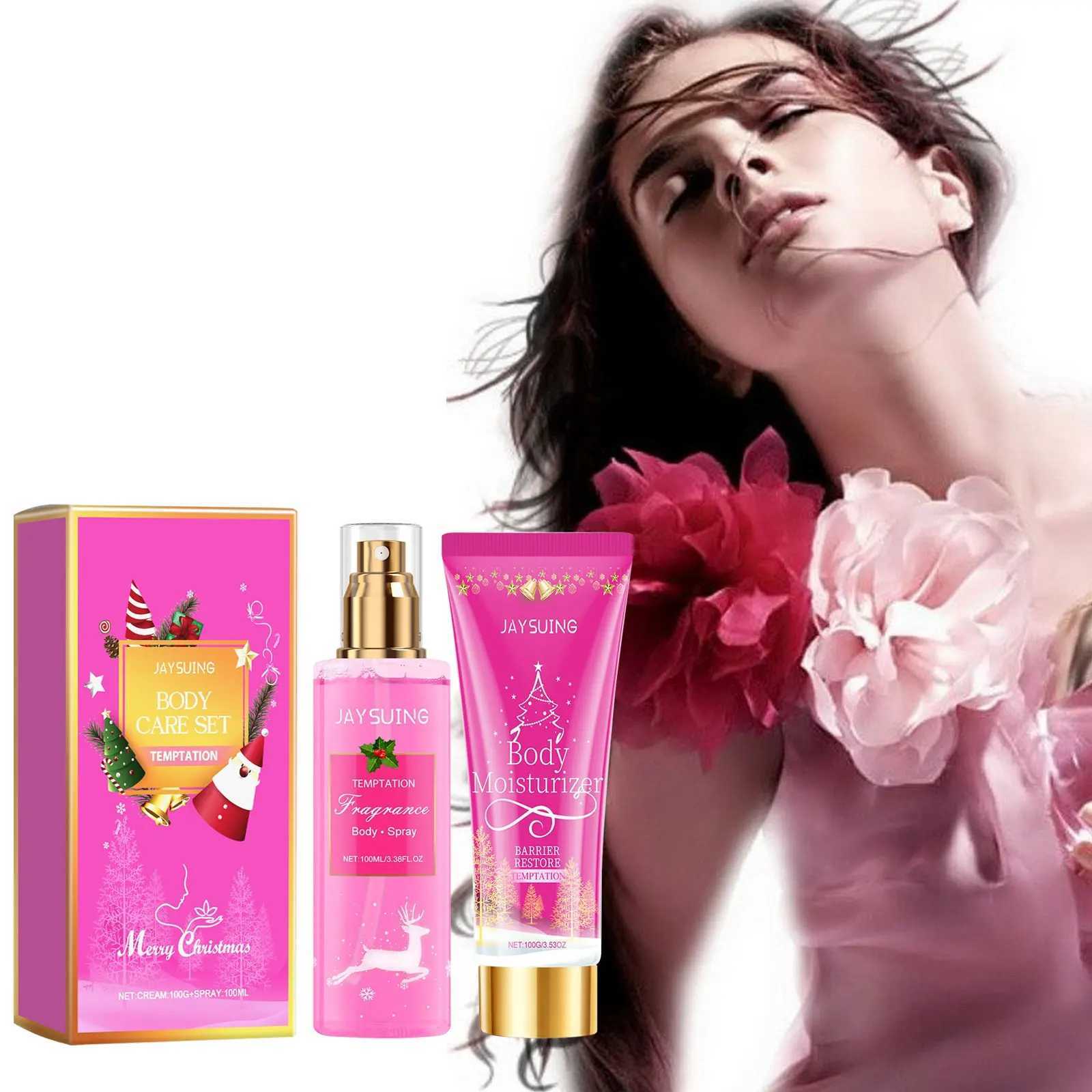 Perfume Set Womens Lasting perfume Rose perfume Body spray lotion Deodorant Attracts Mens Christmas GiftsW241102