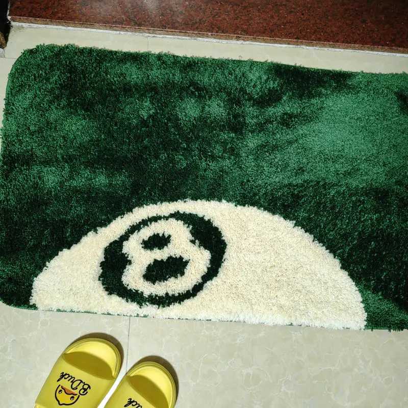 Green 8 Ball Doormat Carpet Tufted Rectangle Non-slip Bath Mat Soft Plush Fullfy Rug Home Decor Living Room Bedroom Floor MatXJ241101 - view 4