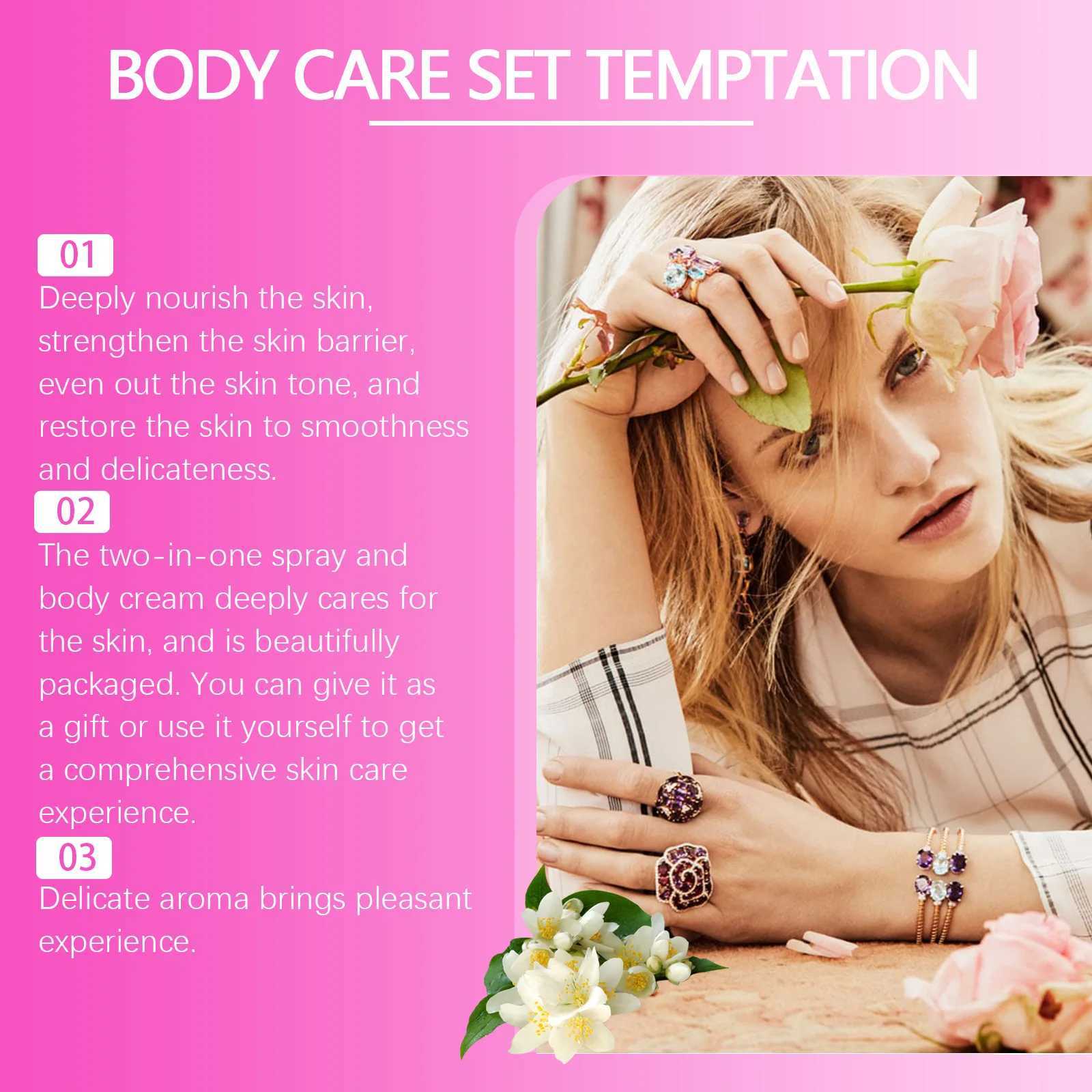 Perfume Set Womens Lasting perfume Rose perfume Body spray lotion Deodorant Attracts Mens Christmas GiftsW241102