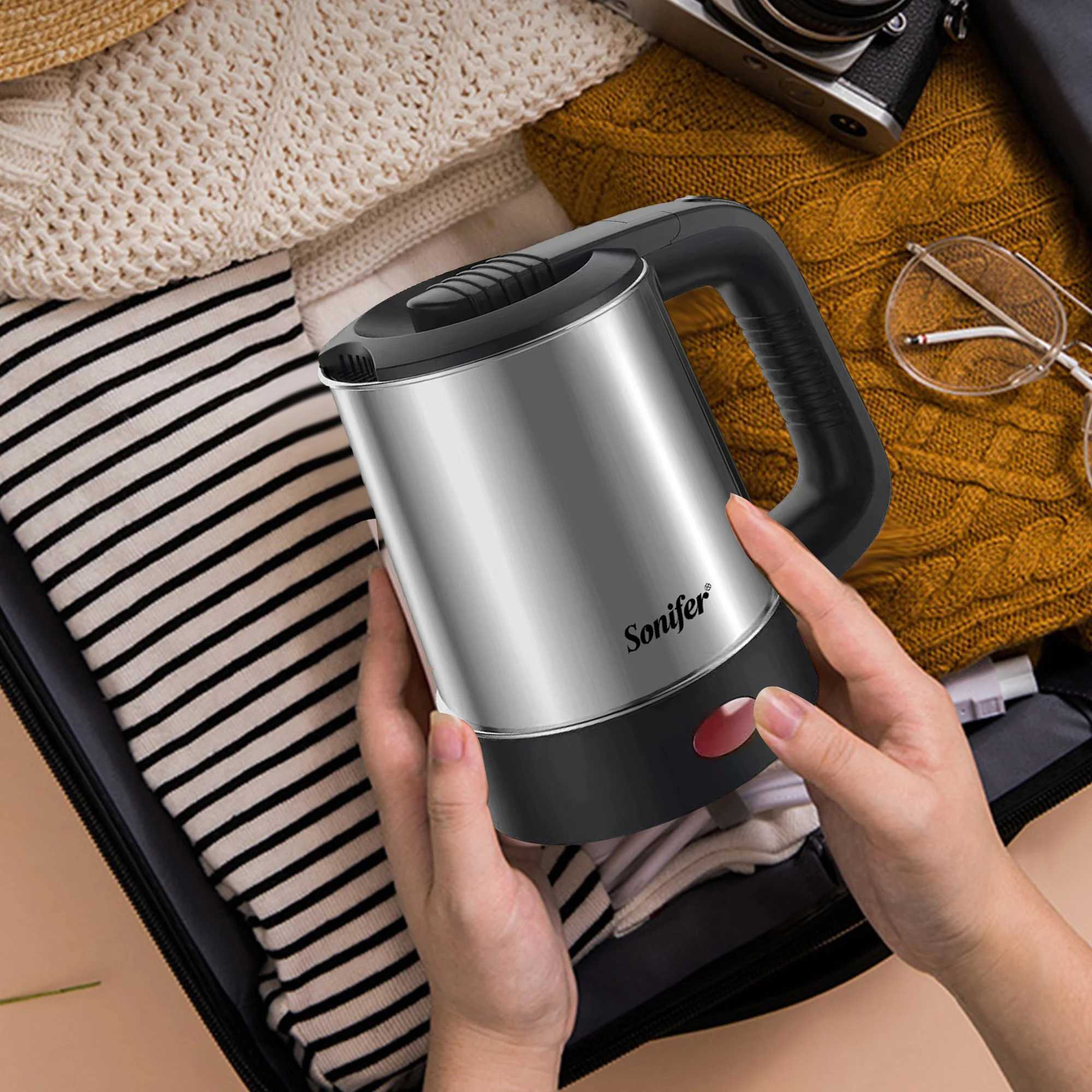 0.5L mini electric kettle tea coffee stainless steel 600W portable travel water boiler suitable for hotel and family travel Sonifer Y241102