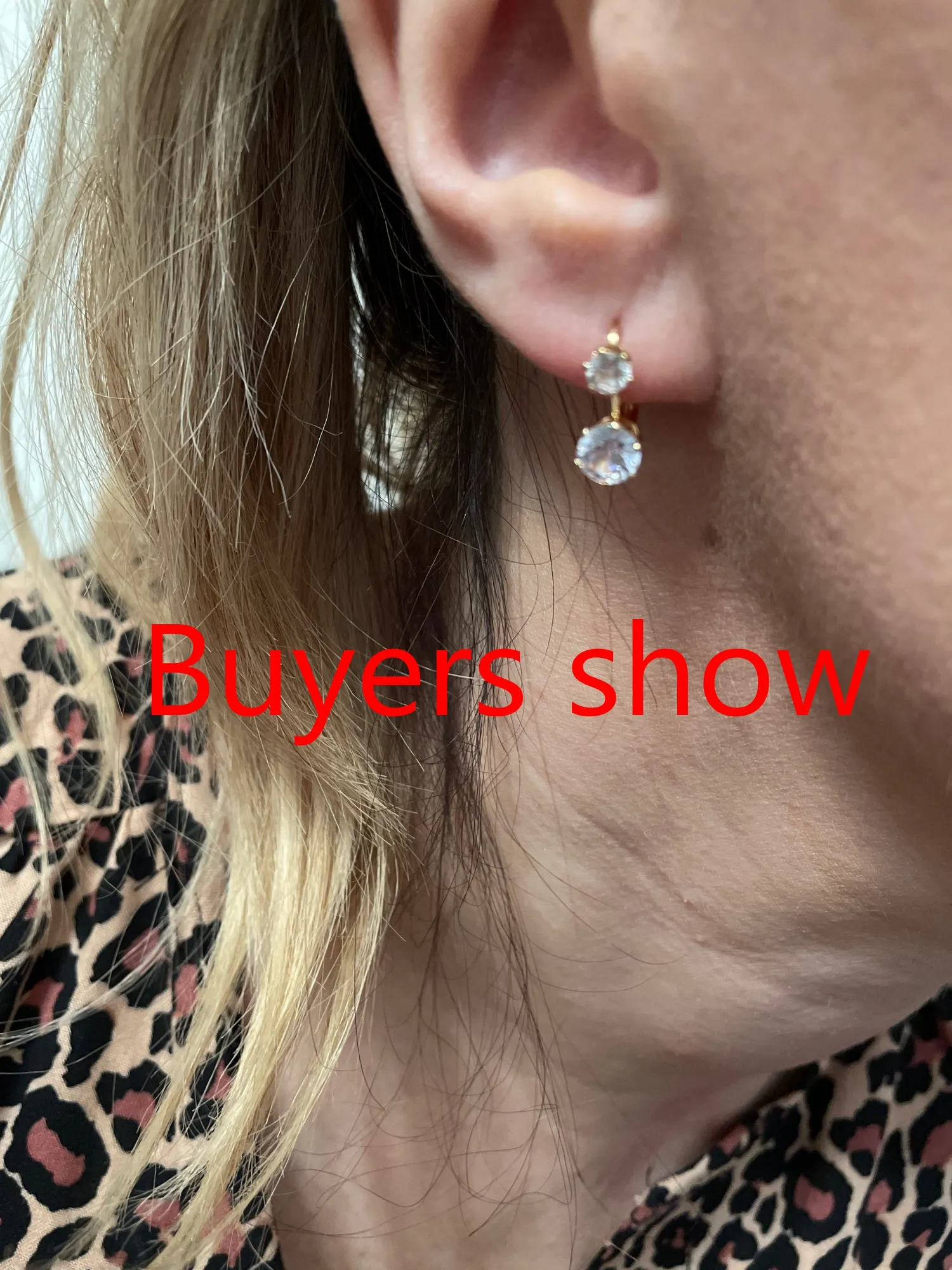 Unique White Crystal Earrings Gold new Color Dangle Hoop Earring 2025 Anniversary Gift Party Wedding Jewelry Ladies Accessories