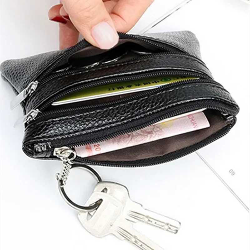 Pink Genuine Leather Coin Purse Female Wallets Women Zipper Coin Purses Storage Pocket Bags Green Black Coin Purse Mini PurseXJ241111